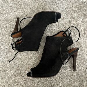 Lucky Brand Black Lace-Up Heels